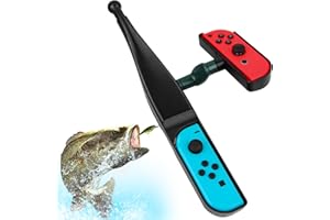 JoyHood Angelrute für Switch, Angelspiel-Kit kompatibel mit Switch Bass Pro Shops - The Strike Championship Edition und Legendary Fishing - Standard Edition