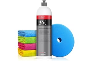 SHINY FREAKS Koch Chemie H7.01 Pasta per macinare (1L) Set di lucidatura per auto - Lucidante per auto altamente abrasivo Rimuove i graffi - Per tutte le vernici - eccentriche o a rotazione | 6-pez