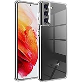 JGD PRODUCTS for Samsung Galaxy S22 5G Premium Transparent Hybrid Soft Slim Dust Proof Back Case Cover with Camera Protection