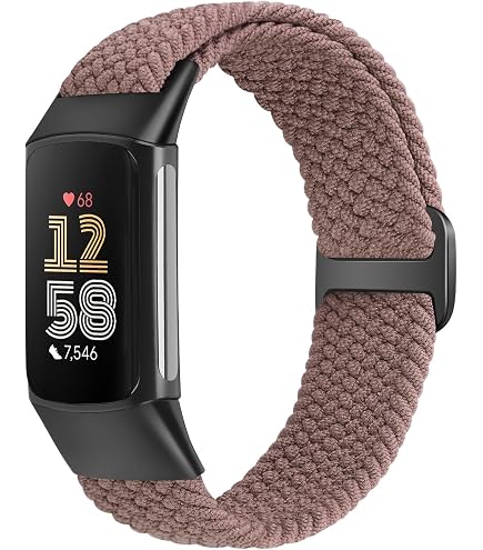 Bracelet En Nylon élastique Pour Fitbit Charge 5 - Réglable, Confortable Et étanche - Remplacement Original - 5
