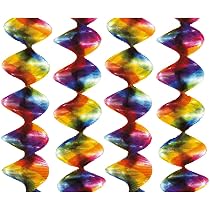 DBAILY 60-teilige Spiral-Deko – 10 Farben, Je 90cm Lang | Hängende Wirbel Für Hochzeit, Geburtstag, Party & Karneval