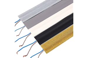 GQQGSHOP 1M Passe Câble Sol Souple, Gestion des Câbles Adhésifs, Protection de câble au Sol pour protéger Les câbles et éviter Les Risques de Chute, Idéal pour la Maison (Garage), Le Bureau, l'entrepôt