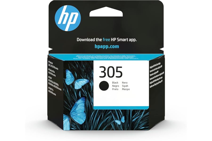 HP 3YM61AE 305 Original Ink Cartridge, Black, Pack of 1