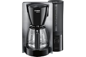 Bosch Hogar TKA6A643 Cafetera de Goteo, 1200 W, capacidad para 15 tazas, color negro y acero inoxidable