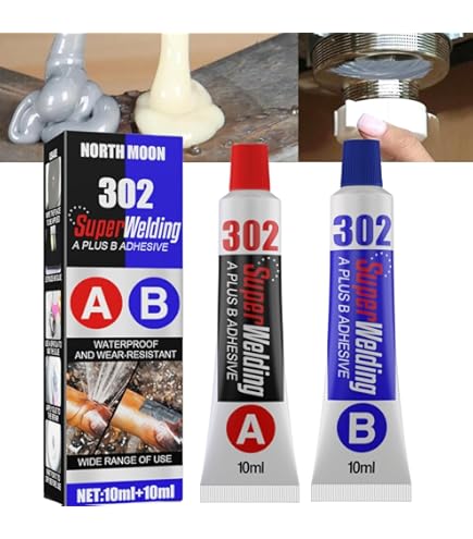 QuikSteel Stucco Epossidico Rinforzato Con Acciaio 2x56.8 G | Mastice Per Riparazioni Metallo, Legno, Plastica