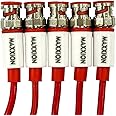 MAXXION BNC Pigtail Cable Bare Wire, 5-Pack BNC Male Connector Plug with Open End Wire for CCTV Camera Terminal Adpater (5pcs BNC Male) (Pack Of 5) (MAX-WB101P)