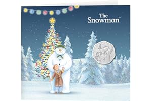 CrawleyCoins 2025 UK Snowman Christmas 50p brillante moneta fior di conio in confezione sigillata menta