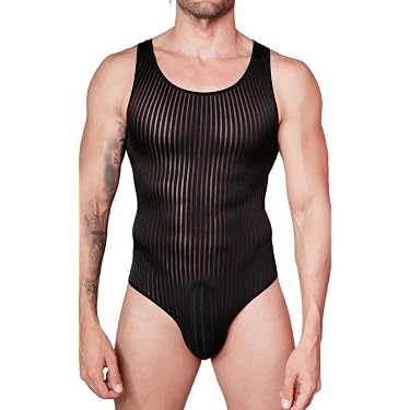Hedmy Body Homme Justaucorps Gymnastique Sport Manches Courtes - Maillot De Bain Sexy Et Confortable