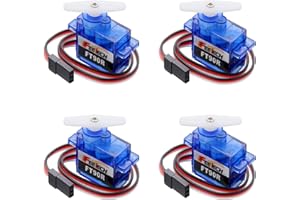 Stemedu FT90R Digital Servo 360 Degree Continuous Rotation, Feetech Micro RC Servos for Micro:bit Robot 6V 1.5KG PWM (Pack of 4PCS)