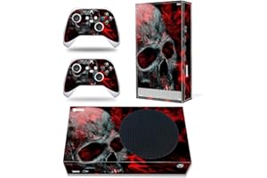 TAIFOND Vinyl-Aufkleber für Microsoft Xbox Serie S Konsole, Blood Skull Xbox Serie S Skins Wrap Aufkleber mit zwei kostenlosen kabellosen Controller-Aufklebern