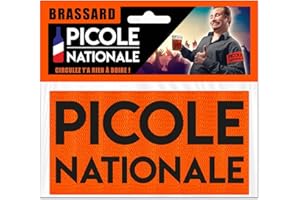 Les Trésors De Lily [A0684 - Brassard Humoristique 'Picole Nationale' Orange - 9 cm