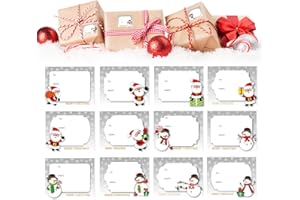 LOMIMOS 120 sztuk etykiet naklejki świąteczne, świąteczne naklejki z imionami dekoracja prezent naklejki świąteczne etykiety samoprzylepne do pakowania prezentów świątecznych