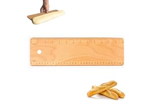 Hayaww 33 cm Pâte du chef Planches de Transfert Planches à Pâtisserie Planche De Transfert De Portable Planche à Découper en Bois Outils De Fabrication du Pain pour Cuisson du Pain Français (A)