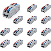 Kalb | Set of 14 2-Pole Connecting Terminals with Lever, Reusable Quick Electrical Connectors