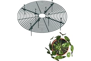 Zimoer 2 Pièces Grille de Protection pour Pot de Fleurs, Grille Protection Plante 52 cm Découpable, Vert Foncé Rond Grille pour Pot de Fleurs pour Chiens, Chats, Enfants, Animaux de Compagnie