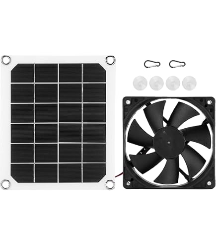 Ulisem Solar Power Panel Abluftventilator, 15 W Solarpanel-Ventilator