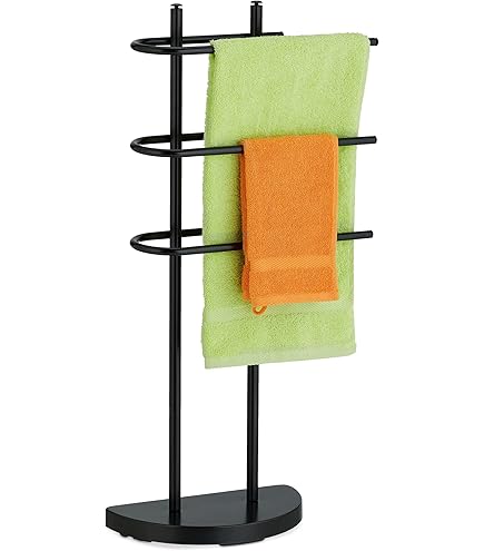 Relaxdays Portasciugamani Da Appendere Alla Porta - 3 Aste, Nero - Senza Bisogno Di Forare - Foto 3