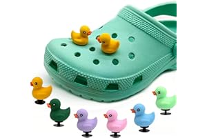 Nurila Schuhanstecker, 6 Farbe Enten Anstecker Stecker Set, Schuhanhänger, DIY Schuh Charms Cartoon-Schuh-Dekoration für Armband, Niedliche Schuhe Dekoration Für Mädchen, Jungen Und Erwachsene