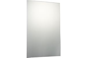 Reflex Sales and Marketing Ltd 60 x 90cm Plain Rectangle Unframed Frameless Bathroom Mirror with Wall Hanging Fixing Hardware