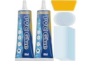 BONDTECH 30 ml 2 Pack Paddling Pool Repair Kit Waterproof, Hot Tub Repair Kit, Transparent Pool Patch Repair Kit for Hot Tubs, Inflatable Spas, Air Bed, Bouncy Castle & Inflatables, Tent, PVC Glue