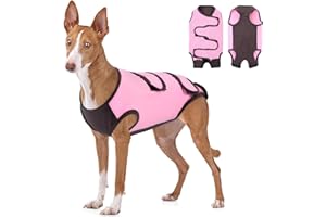 ASENKU Traje de Recuperación de Cirugía para Perros, Body Perro Post Cirugía Hembra, Pijama Perro, Alternativa de Collar en Forma de Cono para Perros Después de la Cirugía