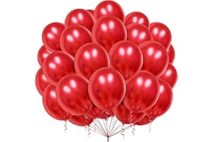 GHOIETV Rote Luftballons,100 Stück 12 Zoll Rote Latex Ballons für Rot Thema Geburtstag Hochzeit Baby Shower Karneval Veranstaltungen Party Jahrestag Dekorationen