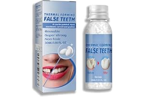QINZIEN Temporary Tooth Filling Kit,Thermal Forming False Teeth,Cracked Tooth Repair Kit,Dental Glue for Teeth,Tooth Repair Granules,at Home Tooth Filling,Broken Tooth Repair,Cracked Tooth Repair Kit