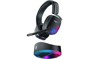 Roccat Syn Max Air Cuffie da Gioco Wireless RGB con 3D Audio e Base di Carica