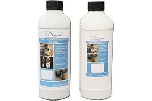 COLOR POINT Resina Epossidica Trasparente Atossica - Alto Spessore fino a 12 cm - Trasparenza 4Krystal Effetto Acqua - Qualità Premium - Bicomponente A+B - COLORPOINT (1.6Kg)