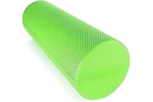 M7 Packaging Fascia Roller for Spine and Back, Legs, Arms - Medium Hard Massage Roller for Yoga, Pilates, Regeneration After Sports (Green 45cm)