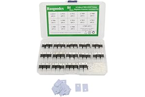 RAOGOODCX 84Pcs 14 Value L7805 L7806 L7808 L7809 L7812 L7815 L7824 L7905 L7906 L7908 L7909 L7912 L7915 LM317 High Current Positive Voltage Regulator Assortment Kit