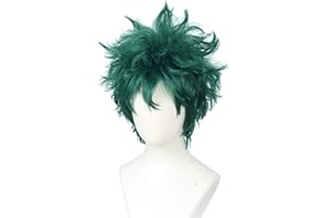 Linfairy Peluca de vestuario de halloween de peluca rizada corta halloween