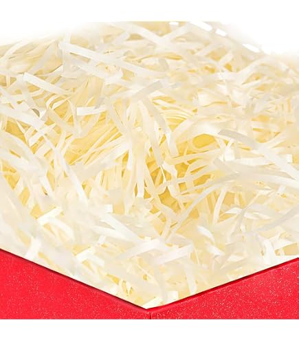Papier Déchiqueté Blanc Et Or 250g - Remplissage Cadeau Élégant Pour Boîtes Et Paniers