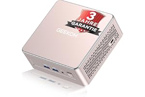 ‎GEEKOM GEEKOM Mini PC A5 mit AMD Ryzen 5 7430U,16GB RAM(Erweiterbar, nicht LPDDR) 512GB SSD, Windows 11 Pro Ultra-leiser Kompakter Desktop-PC mit Dual HDMI 8K-Ausgang & SD-Kartensteckplatz, für Business/Büro