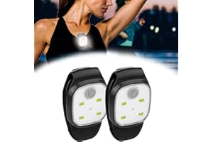 ‎DELAMIYA Delamiya 2 Stück LED Clip Lampe, Lauflicht Clip Nacht, Stirnlampe LED USB Wiederaufladbar, Kleinstirnlampe Kinder Akku Wasserdicht, Sicherheitslicht für Joggen/Gehen/Camping, 4 Beleuchtungsmodi