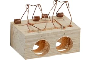 SAUVIC Trappola per topi in legno con fori