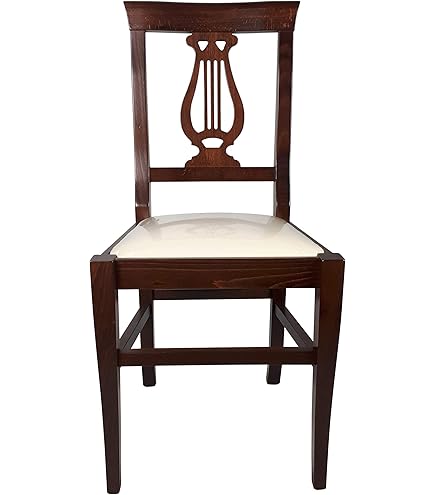 Sedia Arte Povera - Imbottita Verde, Legno Noce, Design Italiano, Per Cucina O Ristorante, Altezza 90 Cm