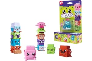 Simba 105952627 - Bloxies Figur (4 Stck.) - Tier-Bausteine zum Stapeln und Sammeln mit Bewegungseffekt, Spielzeug für Kinder ab 3 Jahre, Auswahl per Zufallsprinzip in Überraschungs-Verpackung