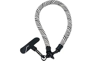 BAWAKO Lanière de qualité supérieure avec mousqueton, dragonne pour clés, porte-nom, téléphone portable, appareil photo, porte-clés pour homme et femme, cordon tissé rond