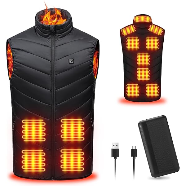 Techstuph Gilet Riscaldato Uomo E Donna – 11 Zone Di Calore, 3 Livelli Regolabili Fino A 140°F (batteria Non Inclusa)