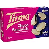 Tirma Choco Sandwich Fine White Chocolate 218g | 8 Packs of 2 Cookies | White Chocolate Coated Filled Cookies | Sweet Snack |