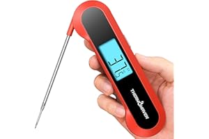 ThermoMaven Meat Thermometer Digital - 0.5s Instant Read, Precise ±0.3℃ NIST Certified, Food Cooking Thermometer, Auto-Rotated Display, IP67 Waterproof Magnetic Food Probe, Kitchen Outdoor BBQ Grill