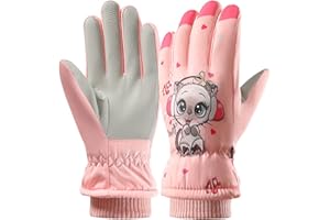 Xiuyer Guanti da sci per bambini, guanti da snowboard, guanti da neve, impermeabili e antivento, guanti invernali per 8-15 anni, per ragazze e ragazzi, sci, snowboard, corsa, escursionismo, ciclismo