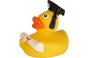 MC-TREND MC Trend - Patito de goma con diploma y birrete, diseño de licenciado, gracioso y original