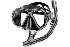 Karvipark Dry Snorkel Set, Anti-Fog Scuba Snorkelling Packages, Panoramic Wide View Snorkelling Goggle, Professional Snorkelling Gear for Adults