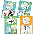 Mazes, Colour by Numbers, Spot the Difference , Look & Find - 4 Activity Books for 4+