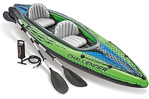 Intex Challenger K2 Bateau gonflable – Kayak gonflable – 351 x 76 x 38 cm – 3 pièces