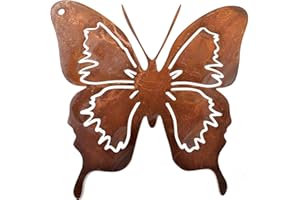 Rostikal Edelrost Animal Papillon Filigranne 13 cm Remorque Décorer Décoration Rouille Noble Jardin