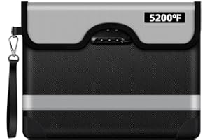 SMOF Sac à argent ignifugé avec serrure, sac à documents ignifugé avec fermeture à glissière et bande réfléchissante, pochette de rangement ignifugée avec serrure pour documents A4, argent liquide