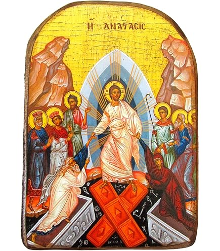 Arcangelo Michele - Icona bizantina in legno greco-ortodossa cristiana